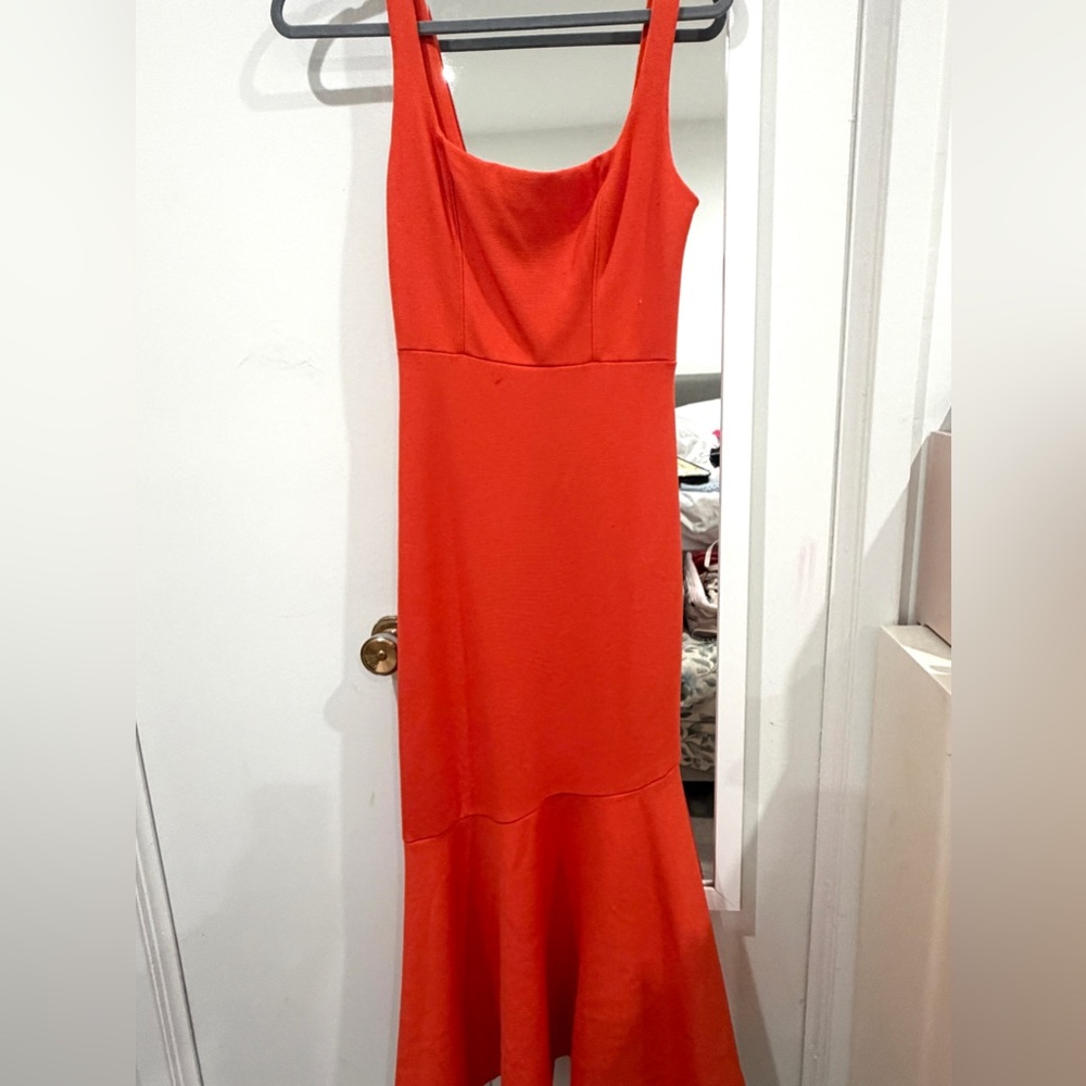 Anthropologie Strapless Orange Dress